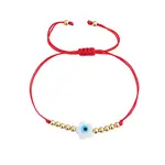 Handmade Lampwork & Glass & Brass Beads Braided Bead Bracelets