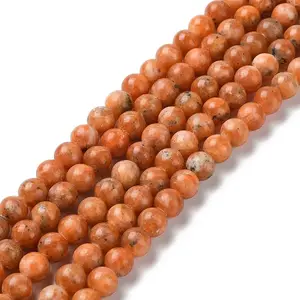 Natural Orange Calcite Beads Strands