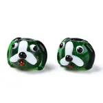 Handmade Gold Sand Lampwork Beads