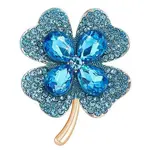 Cubic Zirconia Clover Brooch Pin