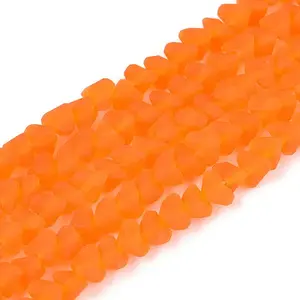 Frosted Transparent Glass Beads