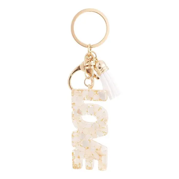 Alloy & Resin Tassel Keychainss