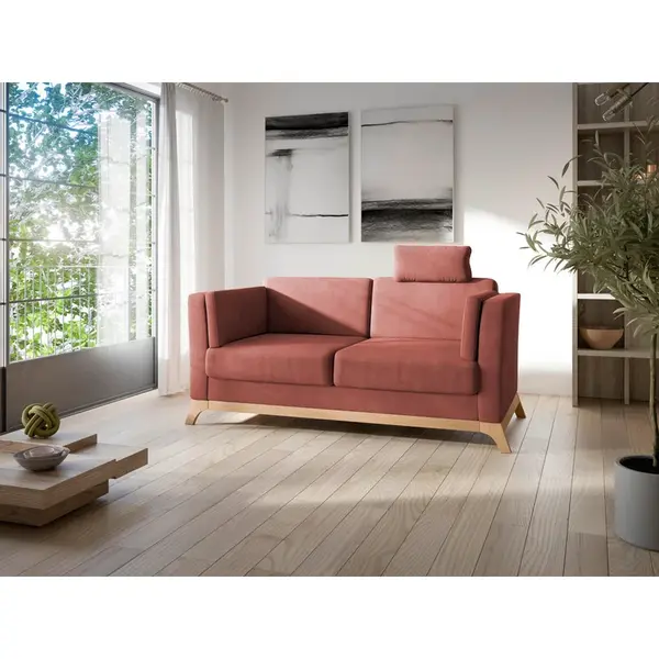Sit & More 2,5SEDÁK, textil, třešňová červená