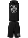 LONSDALE Joggingová súprava 'Shotley'  čierna / biela