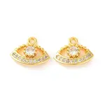 Brass Micro Pave Cubic Zirconia Pendants