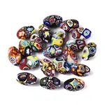 Handmade Millefiori Glass Lampwork Oval Beads