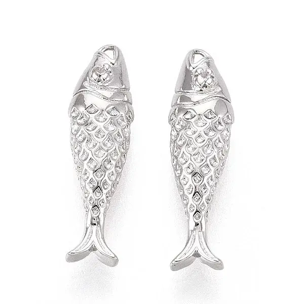 Brass Micro Pave Cubic Zirconia Pendants