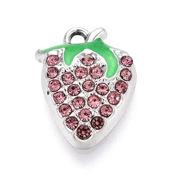 Alloy Rhinestone and Enamel Pendants