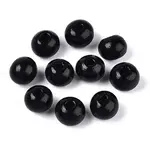 Spray Painted Round Natural Schima Wood Beads
