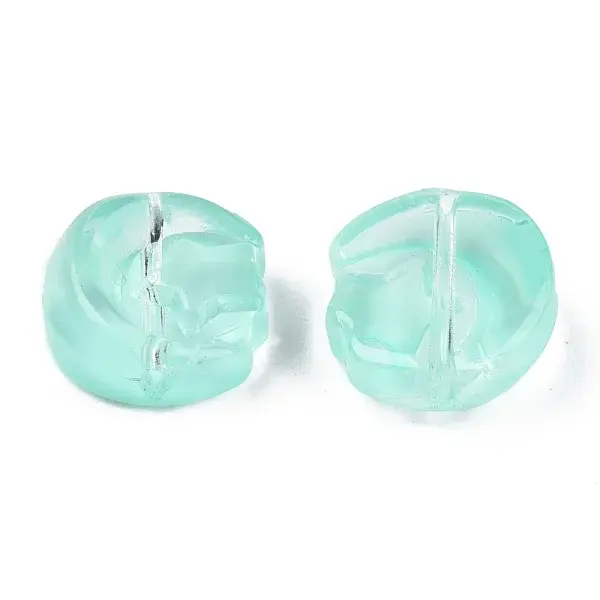 Transparent Spray Painted Glass Beads