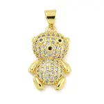 Brass Micro Pave Cubic Zirconia Pendants