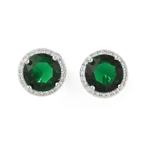 Rack Plating Brass Micro Pave Cubic Zirconia Earrings