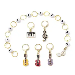Musical Theme Alloy Enamel Acrylic Pendant Decorations