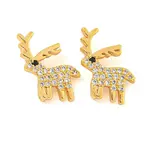 Christmas Theme Brass Clear Cubic Zirconia Pendants