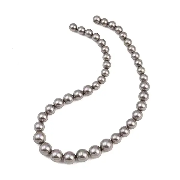 Electroplated Glass Pearl Graduated Beads Strands