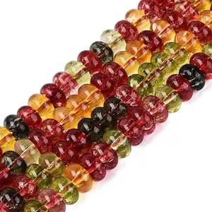 Crackle Transparent Glass Beads Strands