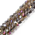 Electroplate Transparent Glass Beads Strands