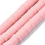 Flat Round Handmade Polymer Clay Beads