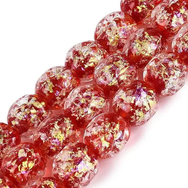 Handmade Foil Glass Beads Strands