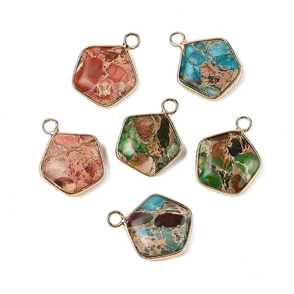 Natural Imperial Jasper Pendants