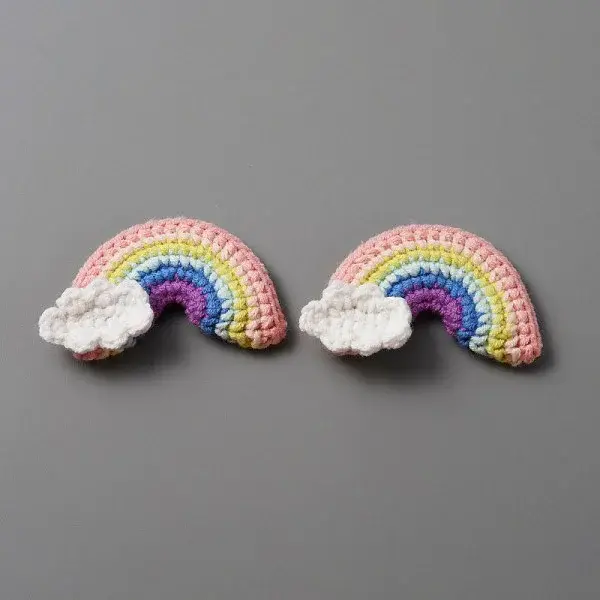 Handicraft Wool Knitting Rainbow Ornament Accessories