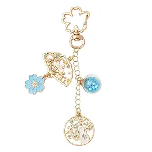 Alloy Enamel Pendant Keychains