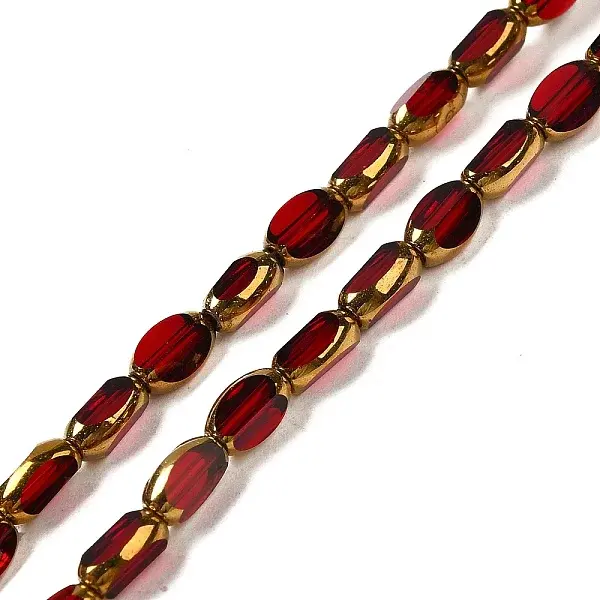 Electroplate Opaque Color Glass Beads Strands