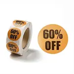 Percent Off Round Roll Stickers