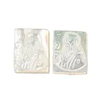Carved Natural White Shell Cabochons