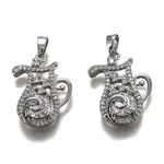 Brass Clear Cubic Zirconia Constellation Charms