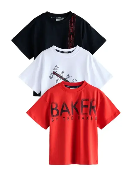 Baker by Ted Baker Tričko  červená / čierna / biela