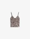 Bershka Top  brokátová / kapučíno / tmavohnedá