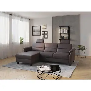 Sit & More ROHOVÁ SEDAČKA, textil, hnědá