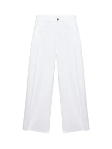 Pull&Bear Plisované rifle  biela