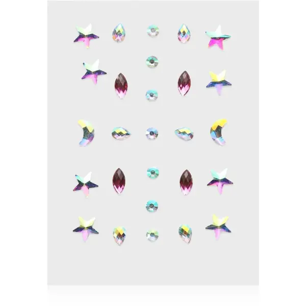 Diva & Nice Cosmetics Face Stones nálepky na obličej Pink Tears 35 ks