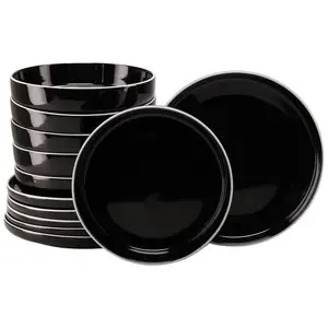 Creatable JÍDELNÍ SOUPRAVA Nordic Gourmet Schwarz 12dílné