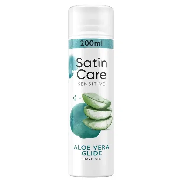 Gillette Gel na holení pro suchou a citlivou pokožku Satin Care Aloe Vera (Shave Gel) 200 ml