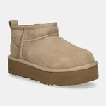 UGG sběhule dětské semišové CLASSIC ULTRA MINPLATFORM