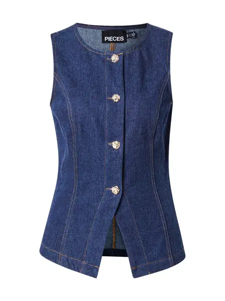 PIECES Vesta 'PCFABIA'  modrá denim