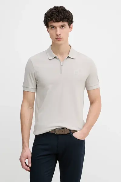 BOSS Orange polo pánské s bavlnou