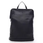 Dámský kožený batůžek kabelka černý - ItalY Houtel