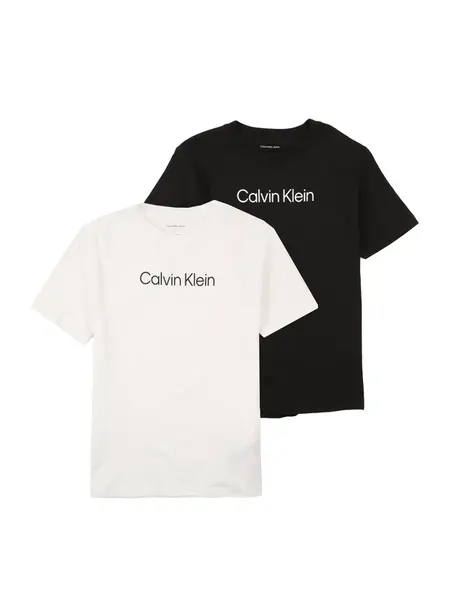 Calvin Klein Jeans Tričko 'Logo T'  čierna / biela