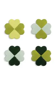 &k amsterdam Sada podložek pod sklenice &k amsterdam lucky clover 4-pack