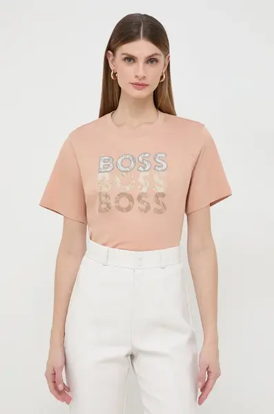 BOSS Bavlněné tričko BOSS