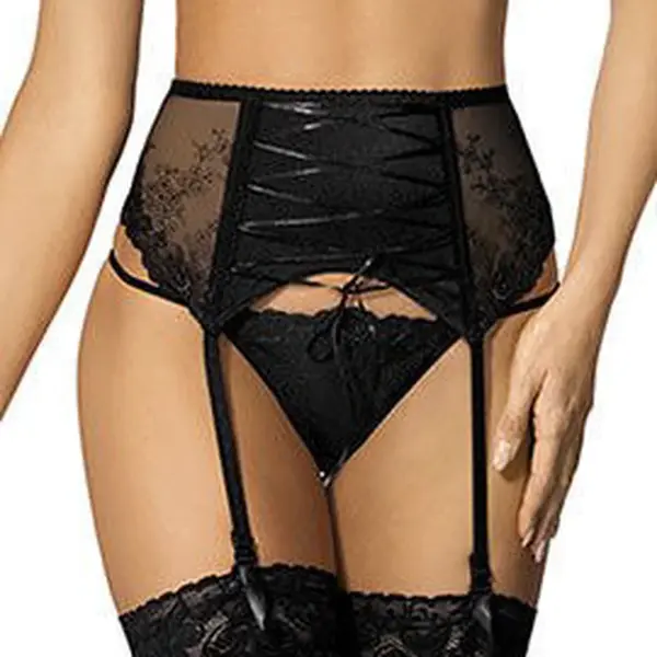 Women's elegant mini thong Yvette - black