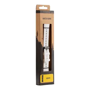 Silikonový řemínek Tactical Quick Release 18mm, bílá
