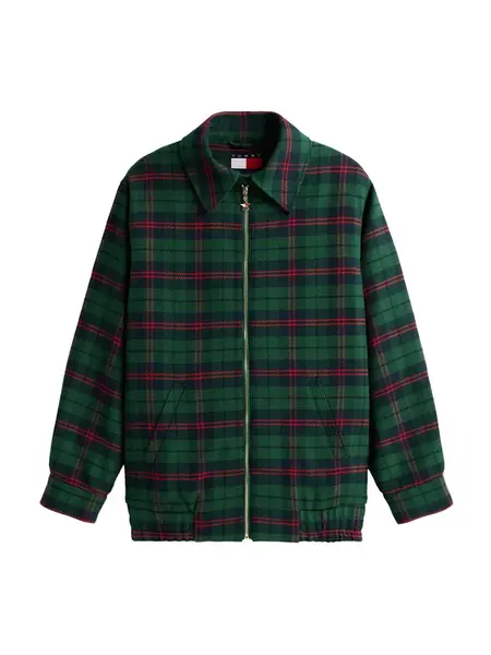 Tommy Jeans Prechodná bunda  zelená