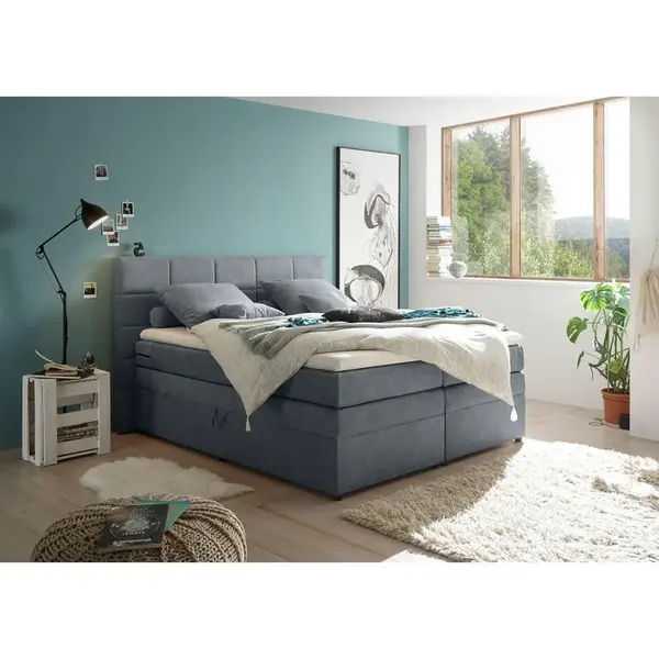 MID.YOU POSTEL BOXSPRING, 180/200 cm, antracitová