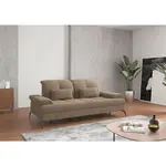 Sit & More TŘÍMÍSTNÁ POHOVKA, textil, světle hnědá