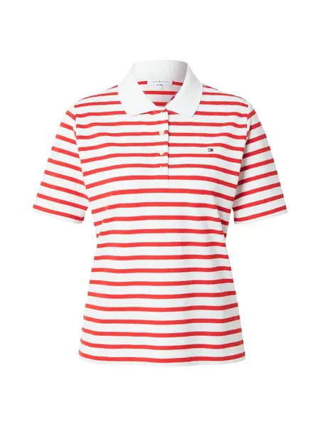 TOMMY HILFIGER Tričko '1985 Regular Fit'  čerešňová / biela